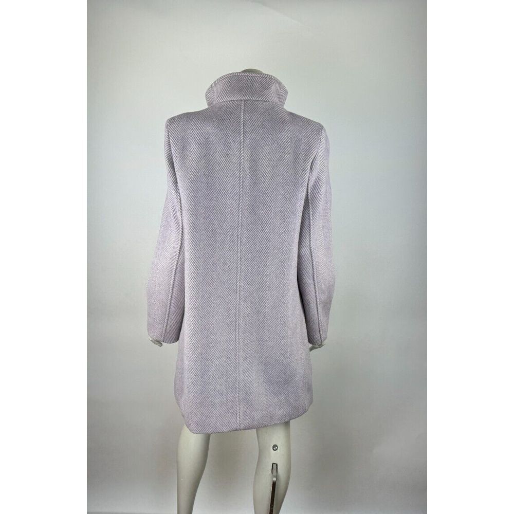 LOFT Lilac Wool Pea coat Women M NWT‎ $175 Long Sleeve Pockets Full Zip Jacket - Picture 3 of 16